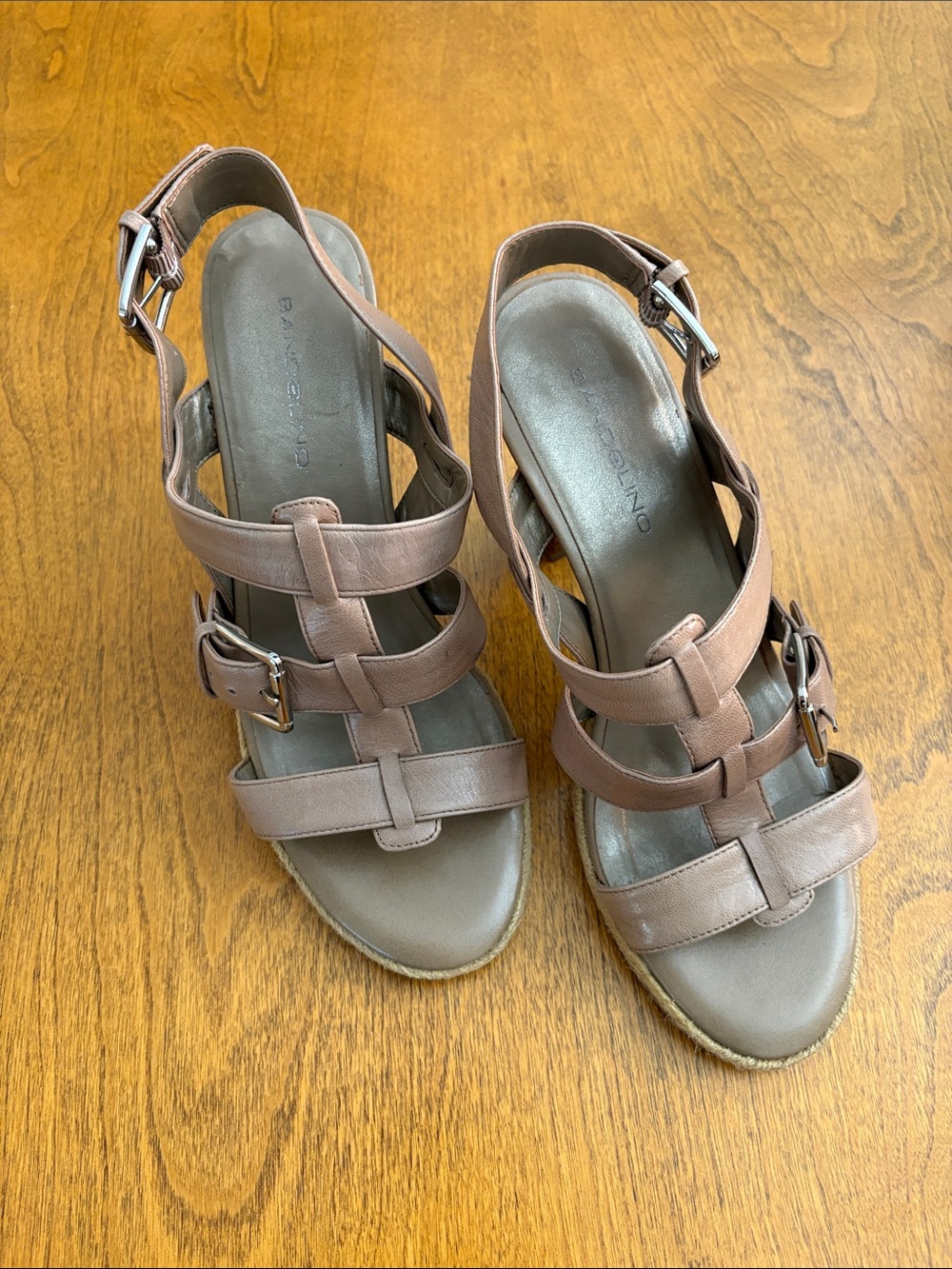 Bandolino Light Taupe Strappy Wedge/Heeled Sandals for Women